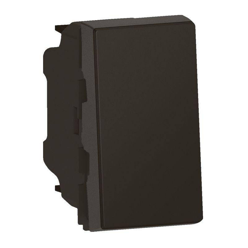 Выключатель кнопочный 1мод. Mosaic 6А черн. Leg 079130L