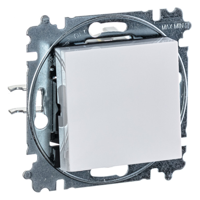 Выключатель одноклавишный ABB LEVIT, белый // ледяной, 2CHH590645A6001