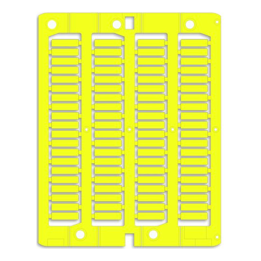 Маркировка для провода, жесткая, для трубочек. 4х15мм. Желтая (упак. 2000шт)