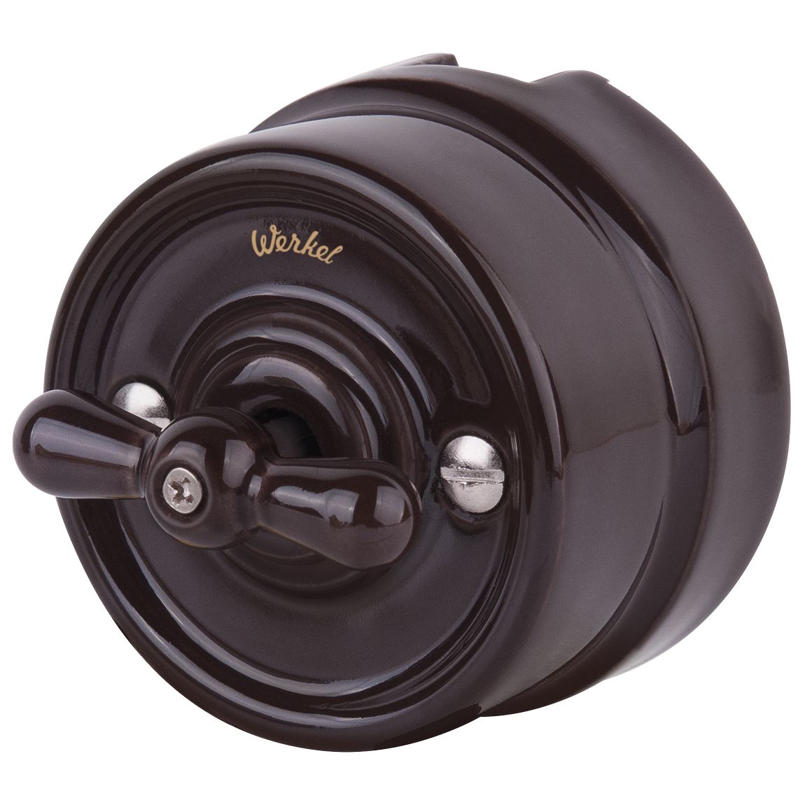 Выключатель на 4 положения двухклавишный коричневый ретро W5620014