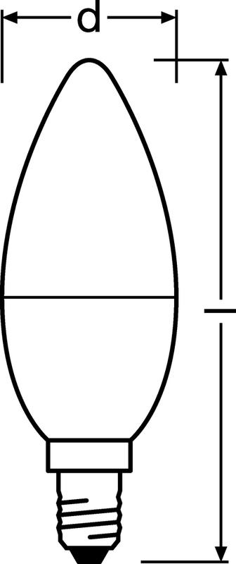 Лампа светодиодная LED Value LVCLB75 10SW/865 свеча матовая E14 230В 10х1 RU OSRAM 4058075579262