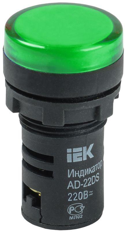 Лампа светосигнальная AD22DS d22мм 12В AC/DC зел. KARAT IEK BLS10-ADDS-012-K06