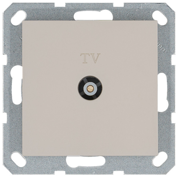 Jasmart Розетка TV Φ9.5mm оконечная с накладкой, цвет Тауп