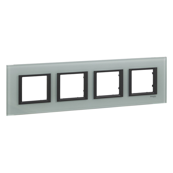 Рамка 4 поста Schneider Electric UNICA CLASS, матовое стекло, MGU68.008.7C3