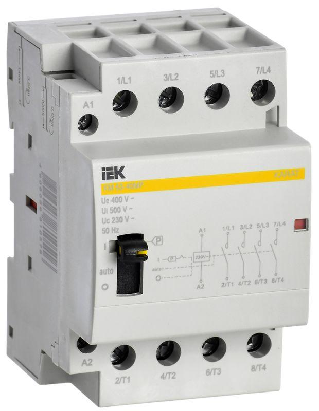 Контактор модульный IEK КМ63-40МР AC с ручным управ. KARAT MKK22-63-40