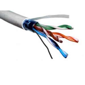 Кабель витая пара F/UTP кат.5e 2х2х24AWG solid CCA PVC INDOOR омедненный сер. (м) PROCONNECT 01-0121-3