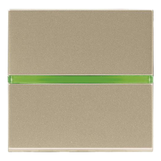 Выключатель одноклавишный ABB ZENIT с подсветкой, шампань, 2CLA220150N1901