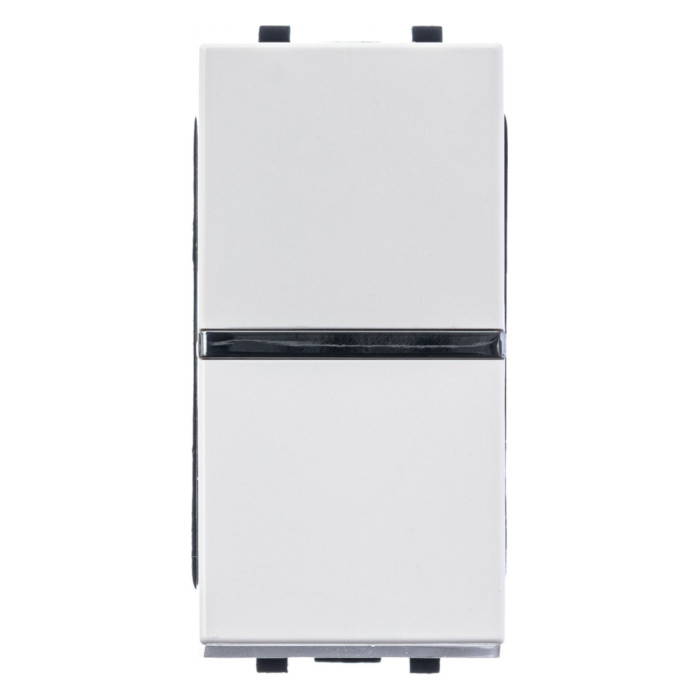 Выключатель одноклавишный ABB ZENIT, альпийский белый, 2CLA210200N1101