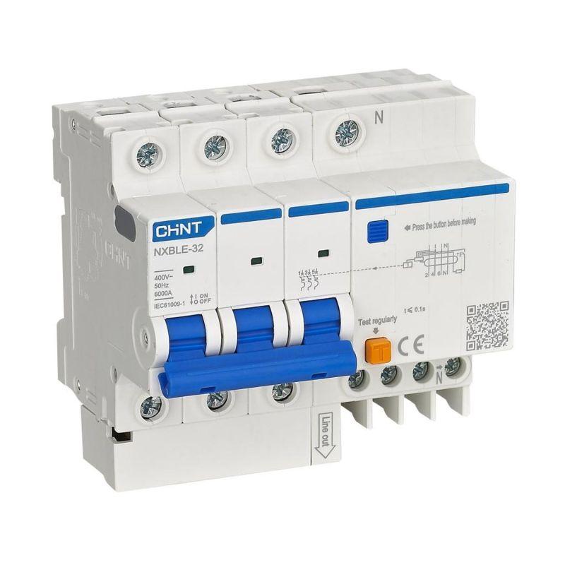 Выключатель дифференциального тока (УЗО) 4п (3P+N) 20А 30мА тип AC 6кА C20 NXBLE-32 CHINT 819513