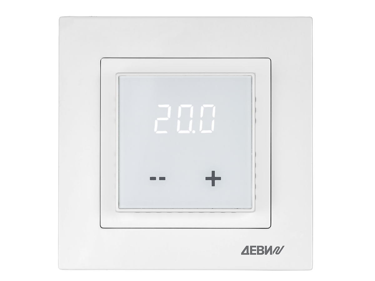 Терморегулятор для теплого пола ДЕВИ Room, с датчиком пола, 16А
