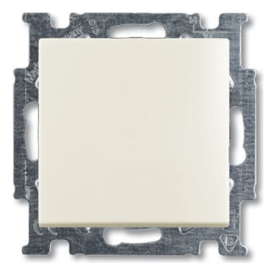 Выключатель одноклавишный кнопочный ABB BASIC 55, слоновая кость, 2CKA001413A1083