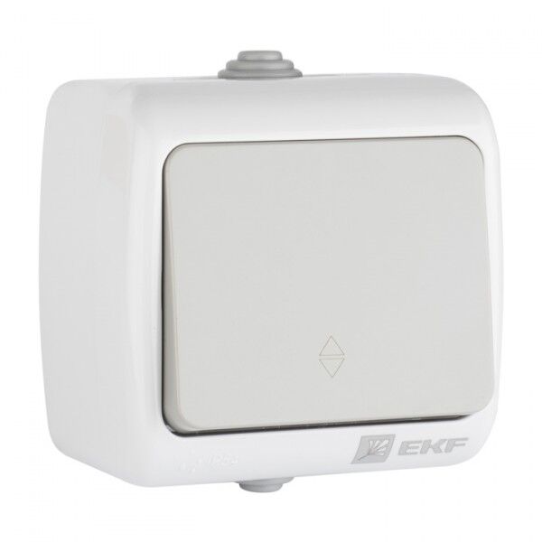 Выключатель одноклавишный EKF МУРМАНСК, серый, EFV10-025-30-54