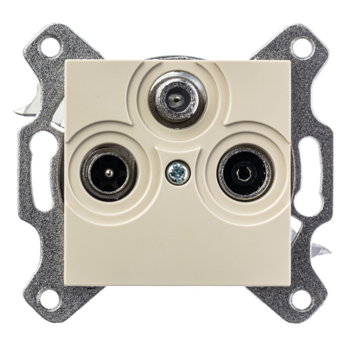 Розетка TV-FM-SAT ABB LEVIT, , слоновая кость, 2CHH083303A6017