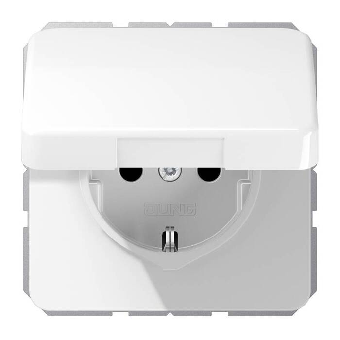 Розетка Jung CD 500, скрытый монтаж, , белый, CD1521BFKLWW