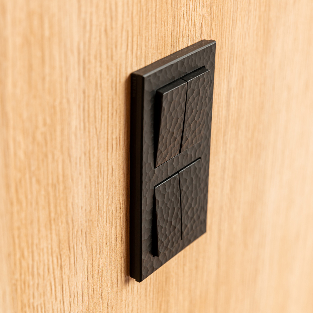 Выключатель двухклавишный черный W1220008