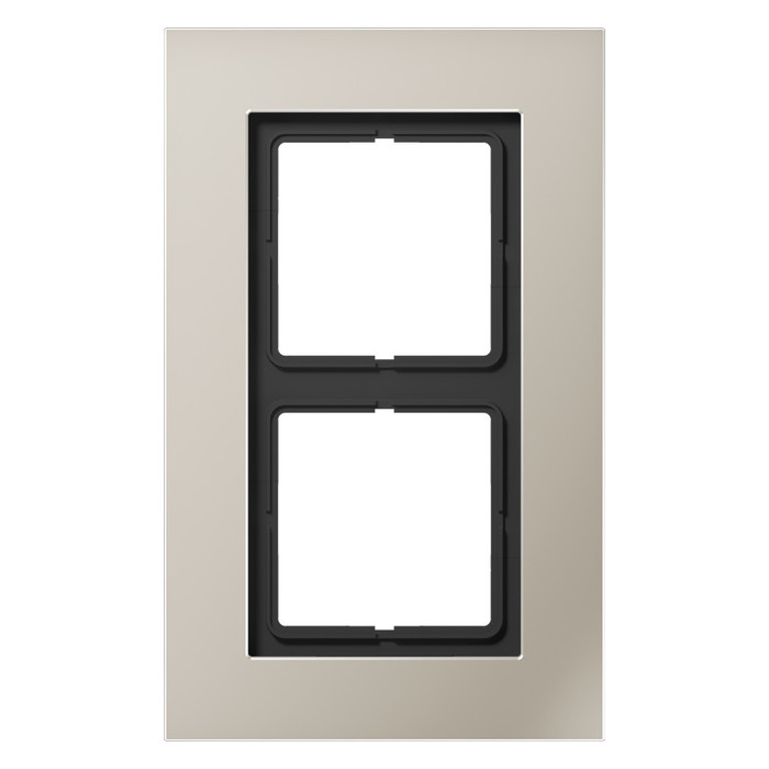 Рамка 2 поста Jung LS PLUS, стальной, LSP982ES