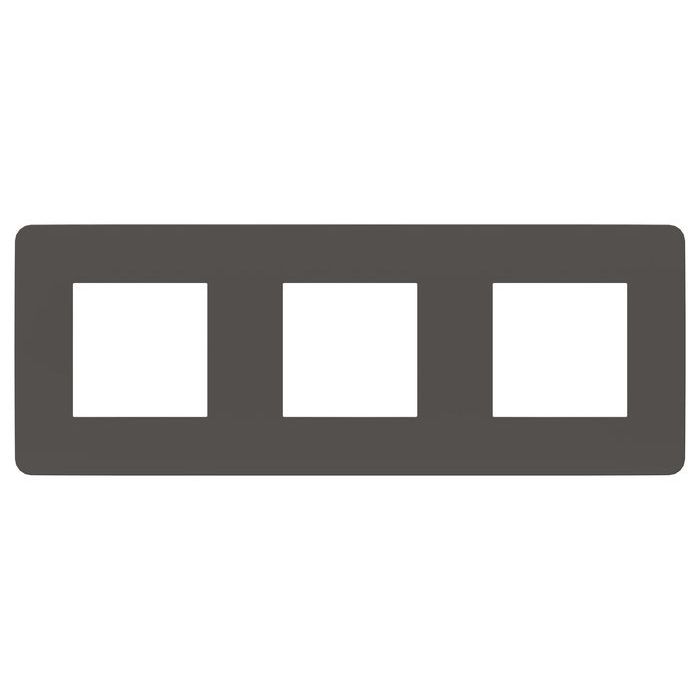 Рамка 3 поста Schneider Electric UNICA STUDIO, дымчато-серый, NU280622
