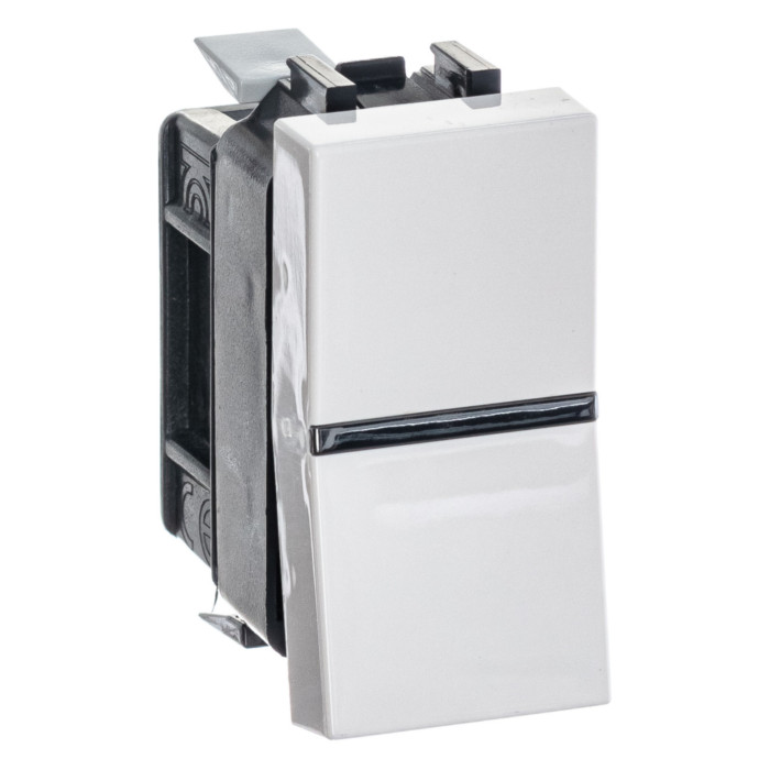 Выключатель одноклавишный ABB ZENIT, альпийский белый, 2CLA210200N1101