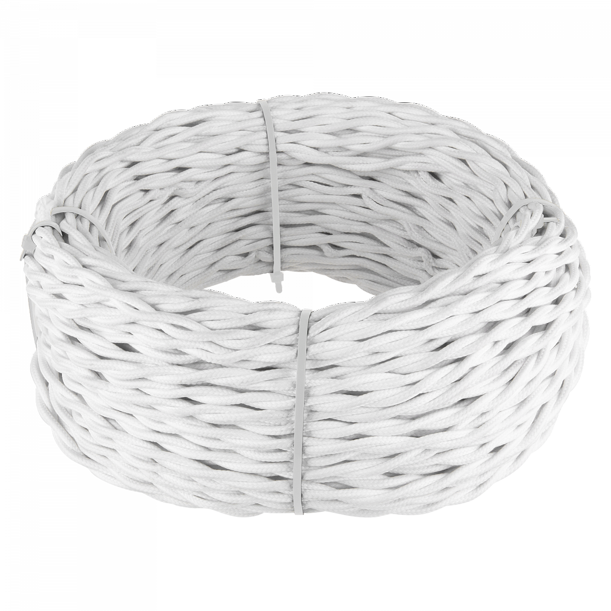 Ретро кабель витой 2х2,5 белый 20 м (под заказ) W6452301