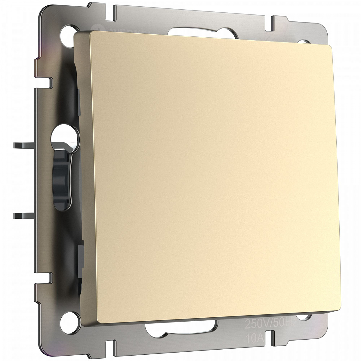 Выключатель одноклавишный проходной шампань W1112011