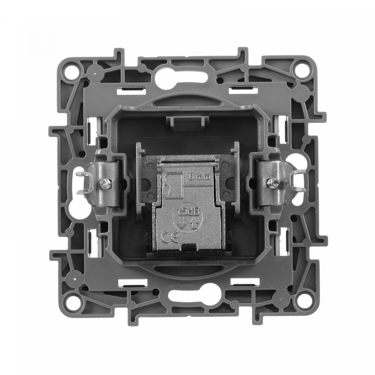 Розетка телевизионная проходная TV СП Etika 14дБ 5-862МГц механизм алюм. Leg 672463