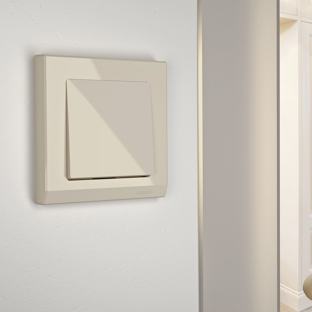 Перекрестный выключатель одноклавишный слоновая кость W1113003