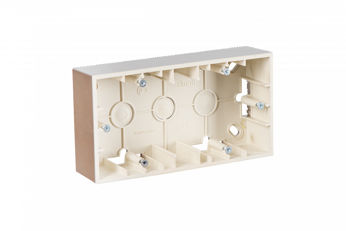 Simon 15 Шампань Коробка 2-ая для наружного монтажа