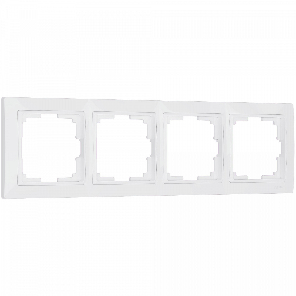 Рамка из поликарбоната на 4 поста Snabb Basic белый W0042001