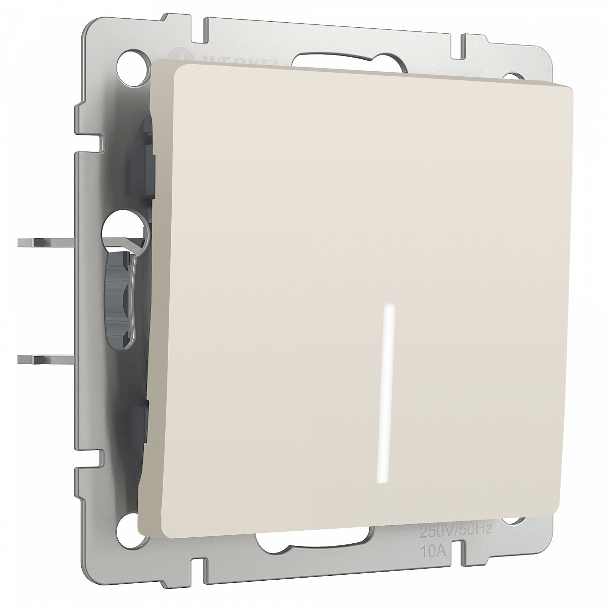 Выключатель одноклавишный с подсветкой (айвори матовый) W1110162