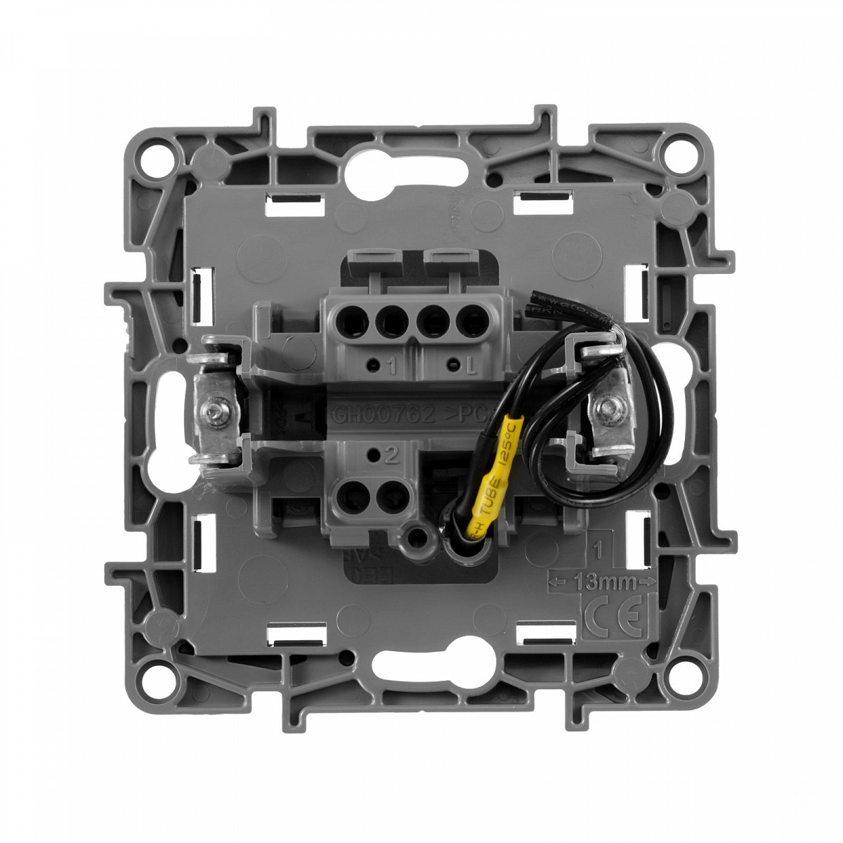 Выключатель 1-кл. СП Etika 10А IP20 250В 10AX с подсветкой/индикацией безвинт. зажимы механизм алюм. Leg 672403
