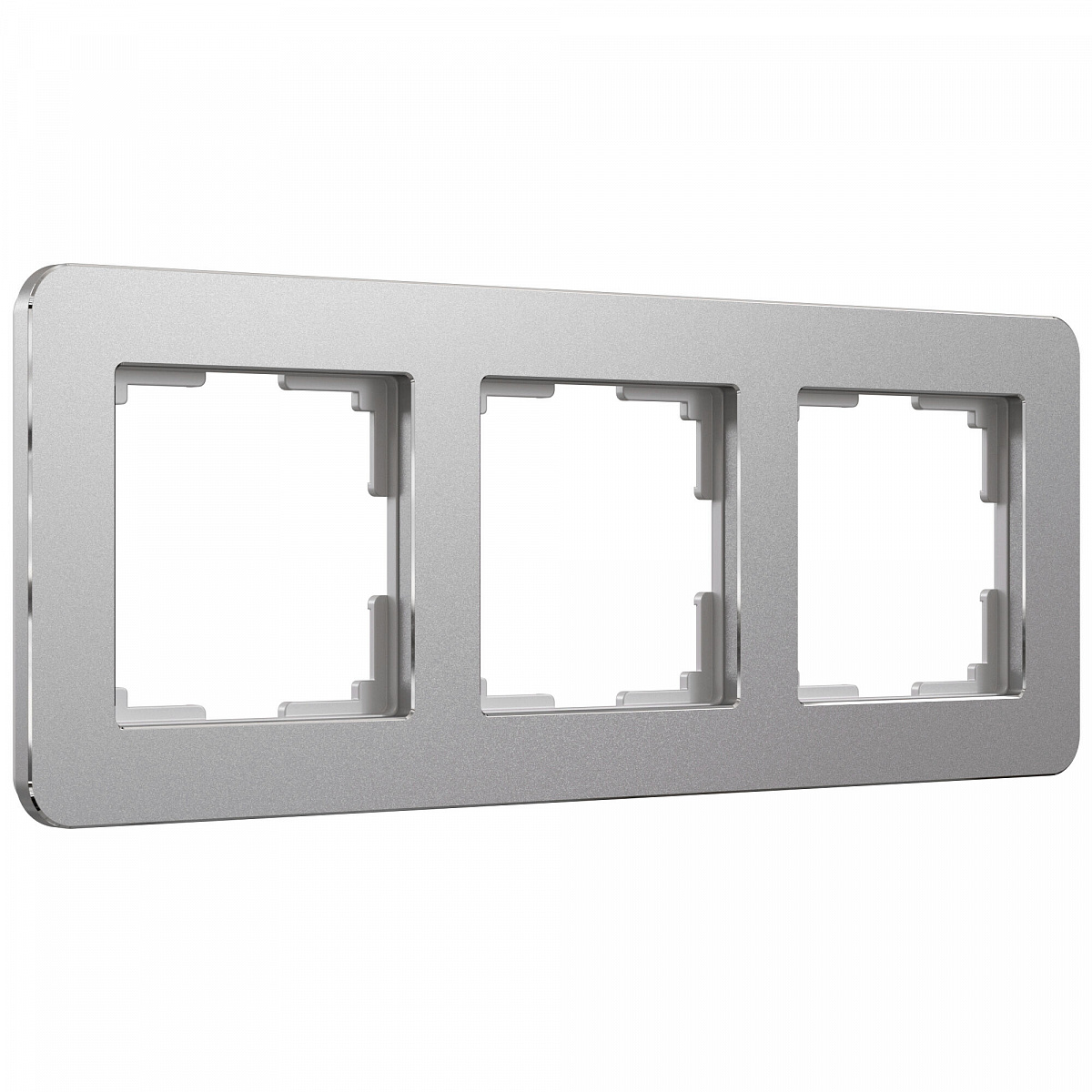 Рамка из металла на 3 поста Platinum алюминий W0032606