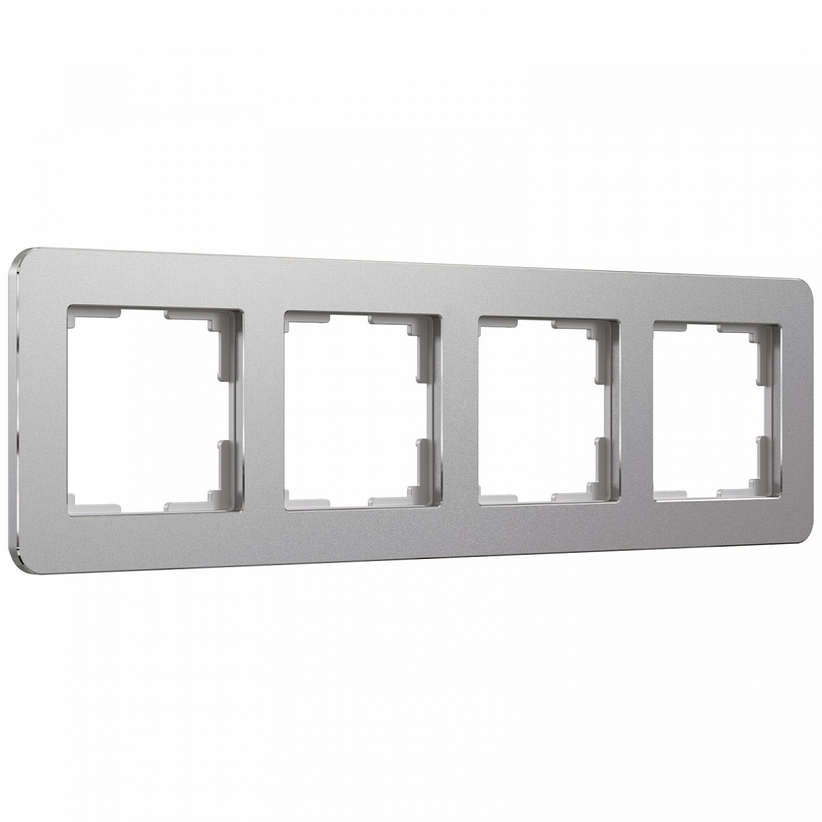 Рамка из металла на 4 поста Platinum алюминий W0042606