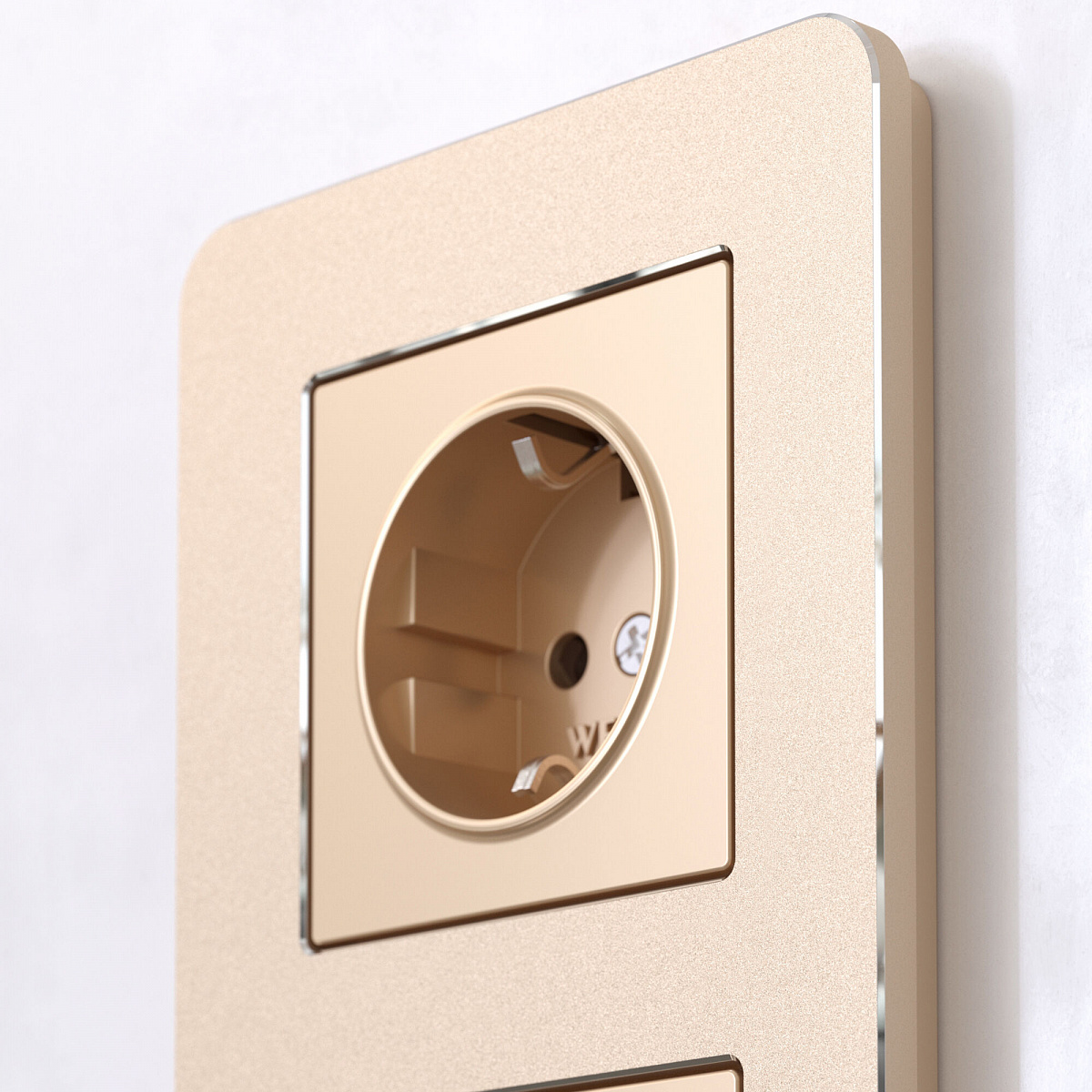 Рамка из металла на 4 поста Platinum шампань W0042611