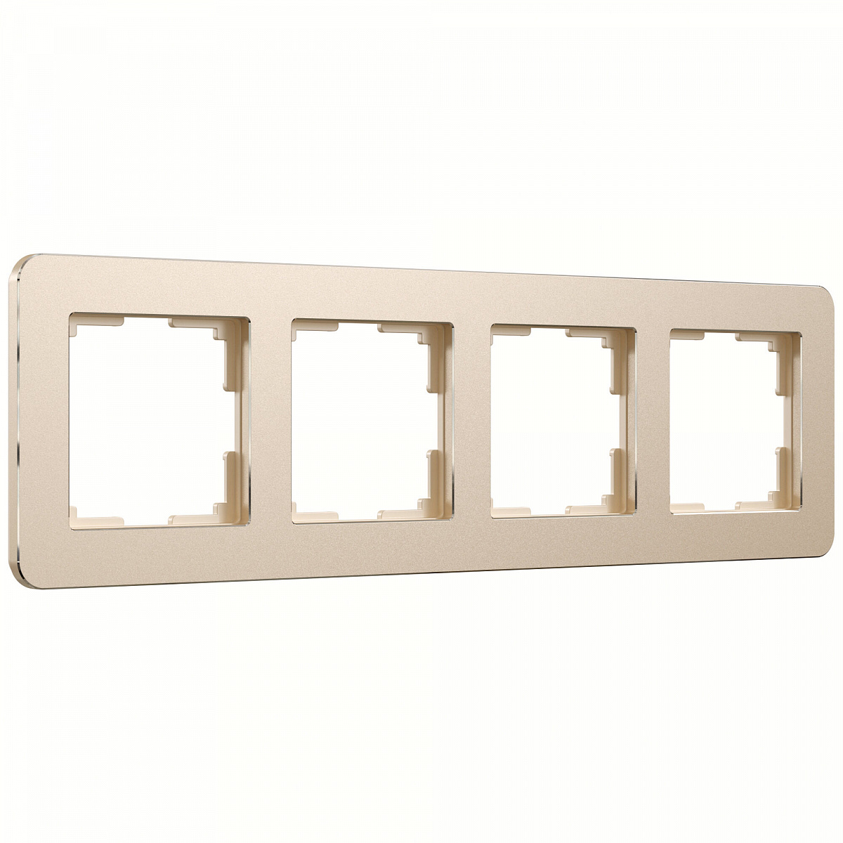 Рамка из металла на 4 поста Platinum шампань W0042611