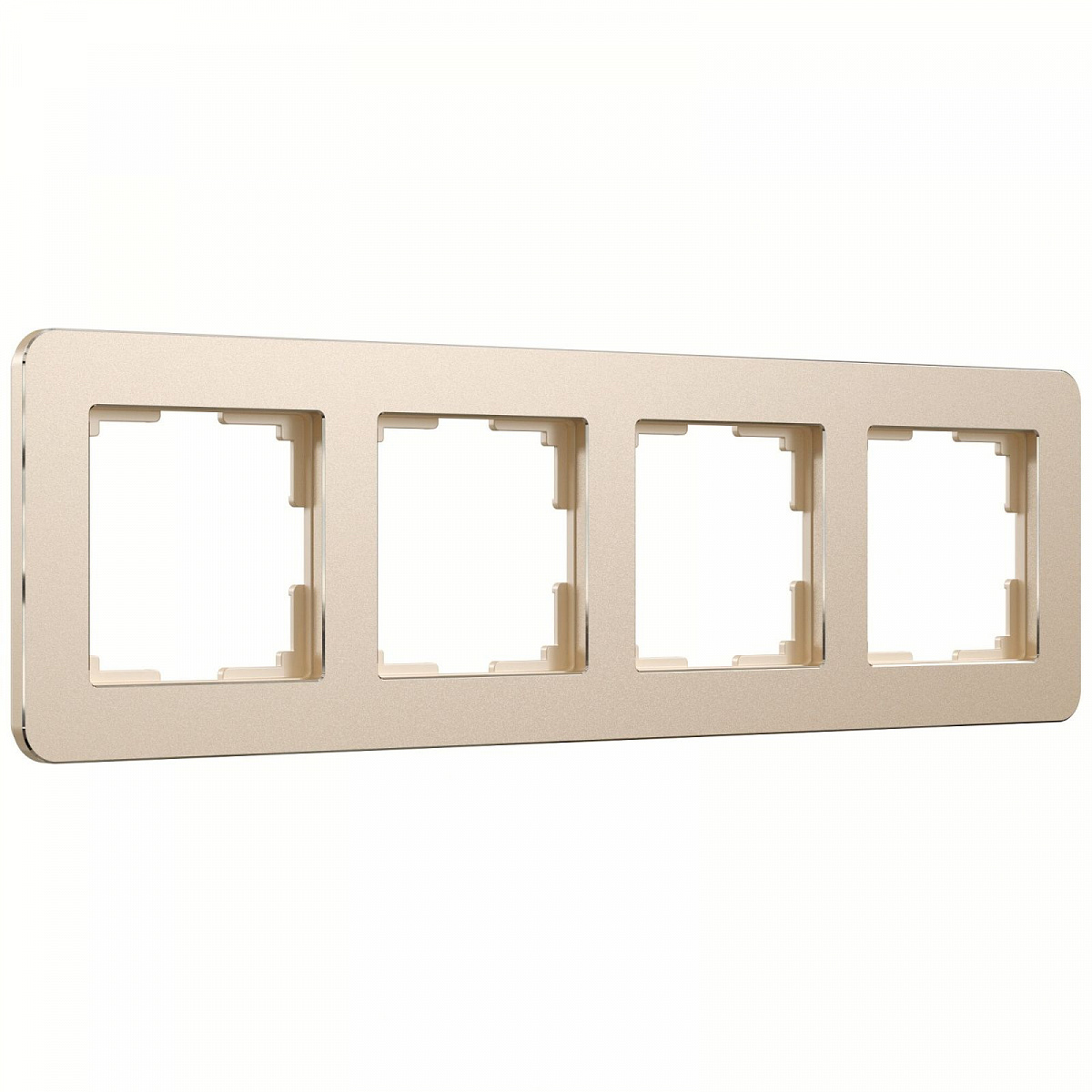 Рамка из металла на 4 поста Platinum шампань W0042611